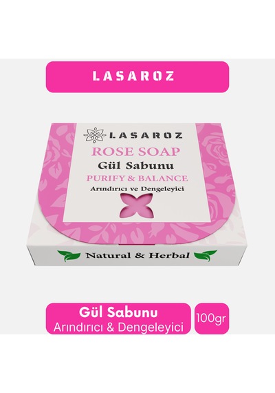 Gül Sabunu Doğal Bitkisel Arındırıcı Dengeleyici Sabun 100 Gr