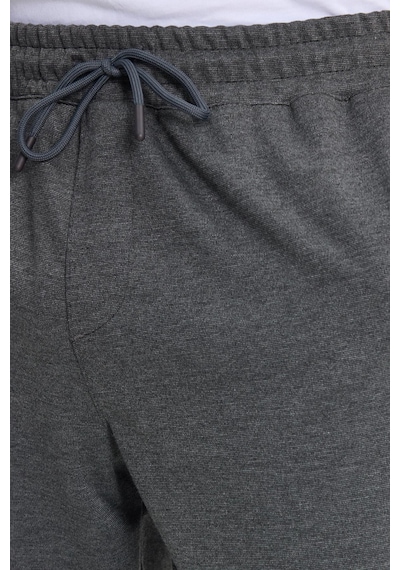 Tudors Erkek Regular Fit Klasik Kesim Beli Lastikli Bağcıklı Koyu Gri Jogger Pantolon-41774 Koyu Gri