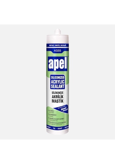 As55 Silikonize Mastik Beyaz 500gr Apel Diğer