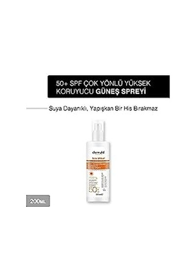 Spray Çok Yönlü Güneş Koruyucu Spf50 200 Ml