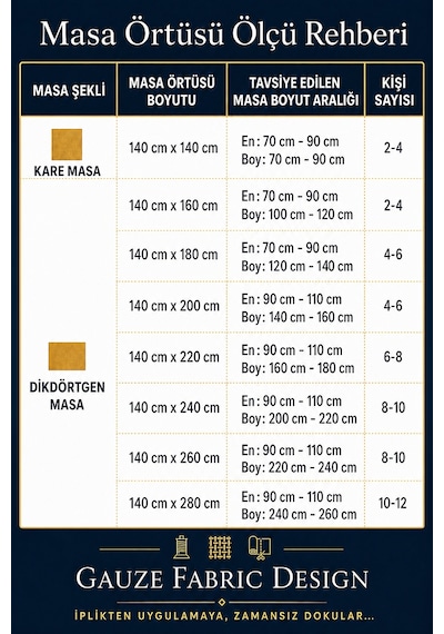 Gauze Fabric Design Kadife Dokulu Dertsiz Masa Örtüsü, Safir Bej