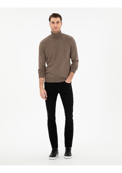 Pierre Cardin Erkek Vizon Melanj Kazak /triko 50296445-vr174 Vizon Melanj
