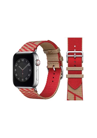 Apple Uyumlu Watch 7 41mm Krd-51 Hasır Kordon-no5