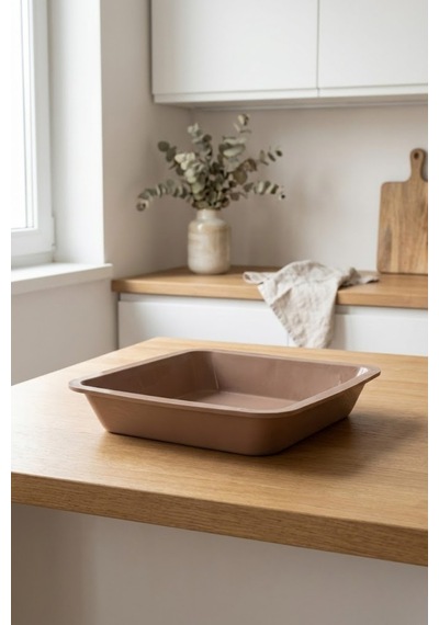 Kare Silikon Fırın Kalıbı Derin Yapılı, Yapışmaz Kek & Brownie Kalıbı 26 X 26 Cm Çok Renkli