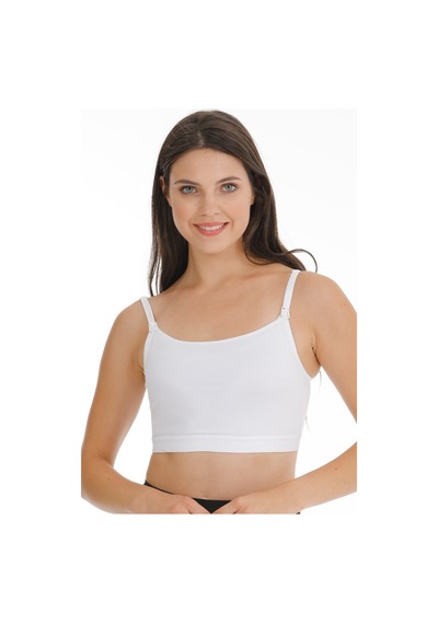 Parlingerie Hamile Emzirme Yarım Atlet Beyaz