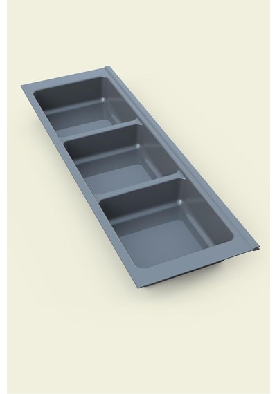 Tify Mutfak Çekmece Içi Kaşıklık, Antrasit Üç Bölmeli Modül 16cm X 48cm Sku: Smg8690010529923 A