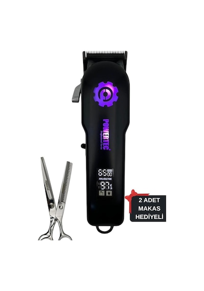 Powertec Tr-2900 Profesyonel Rgb'li Düz Ve Ara Makas Hediyeli 14 Taraklı Tıraş Makinesi