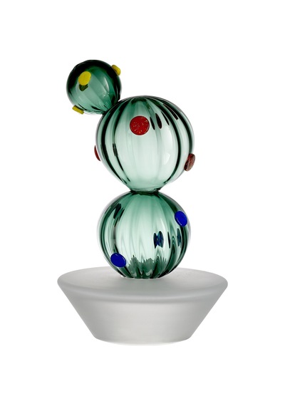 Pasabahce Füme Yeşil Kaktüs Obje 28 Cm