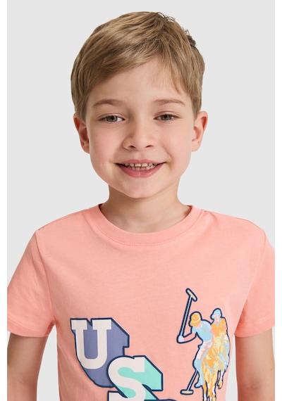U.s. Polo Assn. Erkek Çocuk Mercan Tişört 50327027-vr204 Coral