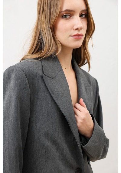Antioch Kruvaze Kadın Blazer Gri