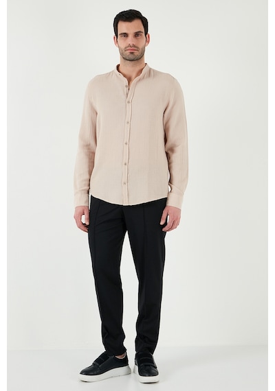Buratti Pamuklu Regular Fit Hakim Yaka Erkek Gömlek Cf25S127702 Bej