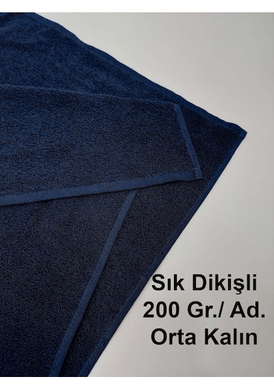 12'li Lacivert Kuaför Berber Havlusu 50 x 90 CM Profesyonel Saç Kurutma Havlusu Ekonomik Set