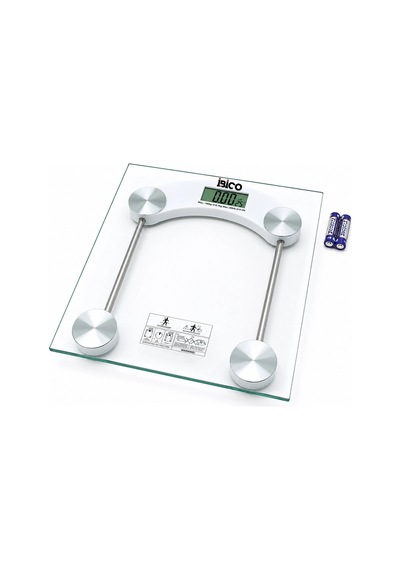 Dijital - Pilli Kare Banyo Baskül Terazi Tartı Lcd Ekran 180kg/0.1g 30x30cm İ11-025 5580