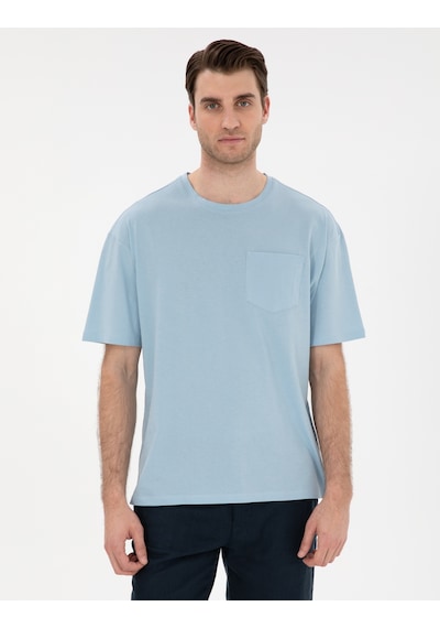Pierre Cardin Erkek Açık Mavi Tişört Basic 50306991-vr003 Açik Mavi