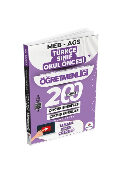 Dizgi Kitap Öabt Meb-ags Türkçe, Sınıf, Okul Öncesi 200 Soruda Çocuk Edebiyatı Çıkmış Sorular Çözümlü - Umut Tetik Dizgi Kitap Yayınları