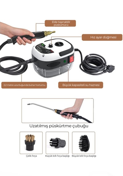 Robo RB00000288 2500 W Yüksek Basınçlı Buharlı Temizleyici