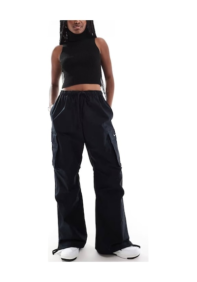 Nike Sportswear Oversized Cargo Dans Pant Kadın Oversize Kargo Cepli Dokuma Eşofman Altı Siyah Siyah