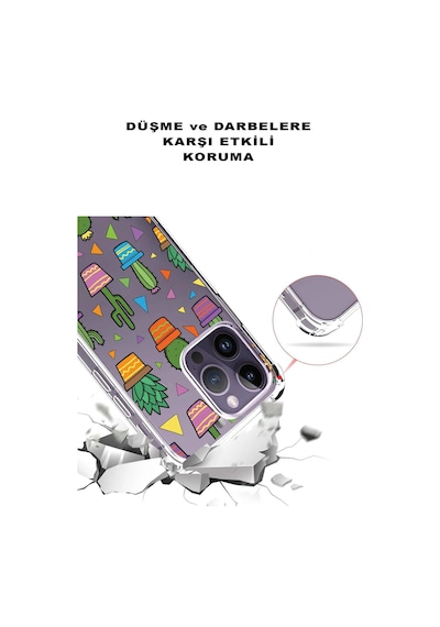 Prinrify Samsung Galaxy M10 Uyumlu Water Color 4 Baskılı Şeffaf Köşe Korumalı Antişok Kılıf