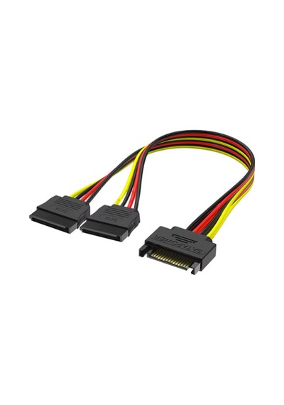 Sata Çoklayıcı, 1 Erkek 2 Dişi 2 Port Çoklayıcı, 15 Pin, Sata Hdd Bağlantı Kablosu,