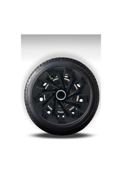Ford 15'' İnç Siyah Jant Kapağı 4lü Takım Esnek Fiesta Focus Courier Transit Connect Fusion Transit Courier Tourneo Courier Teneke Jant Uyumlu Universal Logosuz 110