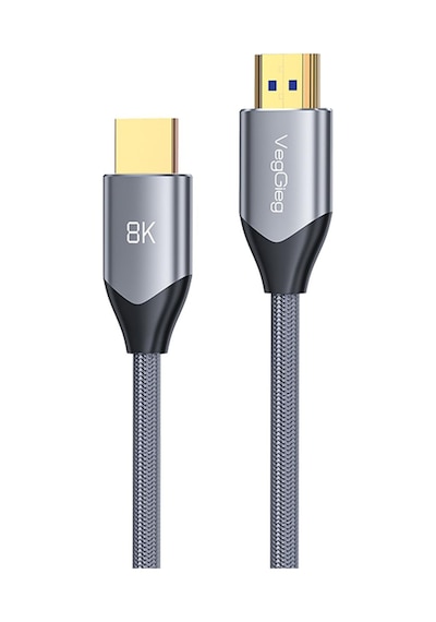 Veggieg 8k 60hz 4k 120hz 48 Gbps Hdr Arc Hdcp Örgülü Hdmı 2.1 Kablo 1.5 Metre