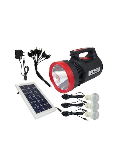 Everton Rt-906 3 Lambalı Solar Şarjlı Fener Usb-Sd-Fm