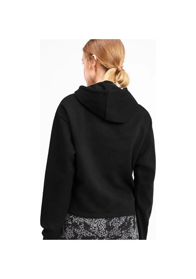 Puma Cropped Logo Tr Kadın Siyah Kapüşonlu Sweatshirt