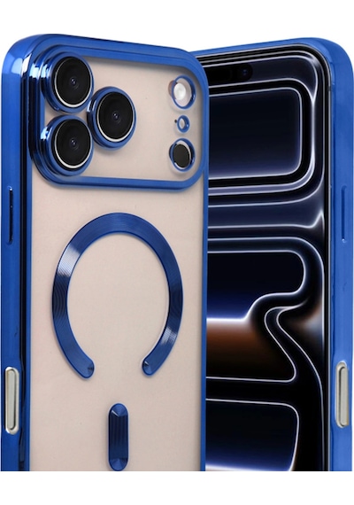 Apple, Uyumlu iPhone 17 Pro Max Kross Magneticsafe Kapak Lacivert