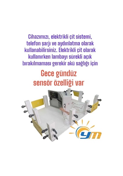 Yüzüak Güneş Panelli Elektrikli Çit Sistemi Paket Yabani Havyan Domuz Kovucu Sistemi