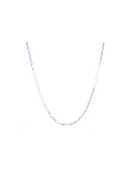 FerizZ 316L Çelik Yassı İtalyan Unisex 60 cm 3mm  Zincir ZN-234 Mavi