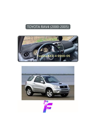 Toyota Rav4 2000-2005 Uyumlu Torpido Örtüsü Yansıma Önleyici Tam Koruma Hızlı Montaj K56