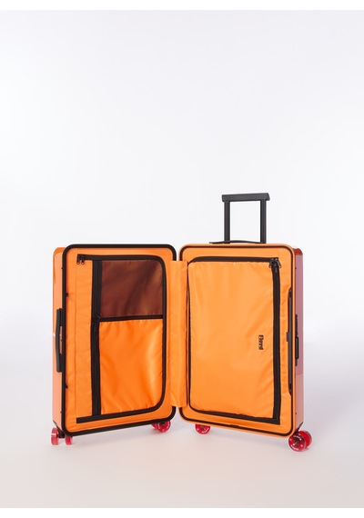 Floyd Turuncu Unisex Çekçekli Sert Valiz Floyd Check In - Hot Orange