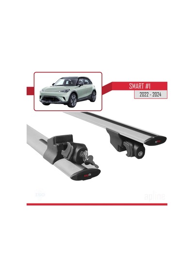 Smart 1 2022 Ve Sonrası Ile Uyumlu Hook Model Ara Atkı Tavan Barı Gri 2 Adet