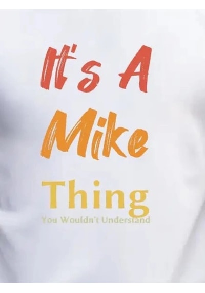 Zennamoda Erkek It Is A Mike Thing Baskılı Erkek T-shirt Beyaz