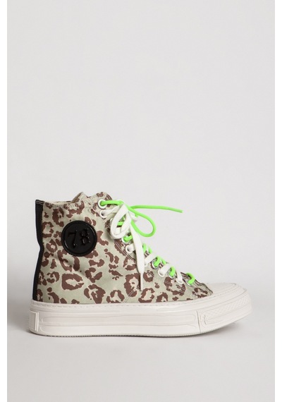 Guja Kadın Günlük Kanvas Kumaş Yüksek Bilek Sneaker Gj 285/2 Yeşil
