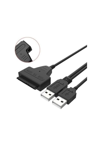Usb 2.0 2.5 3.5 İnç Sata Ssd Hdd Hard Disk Dc Güç Çevirici Dönüştürücü Adaptör Kablosu Ve Uyumlu Adaptör