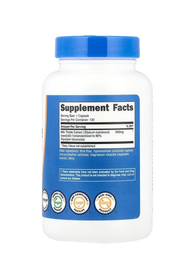 Nutricost Milk Thistle 80% 300 Mg 120 Caps