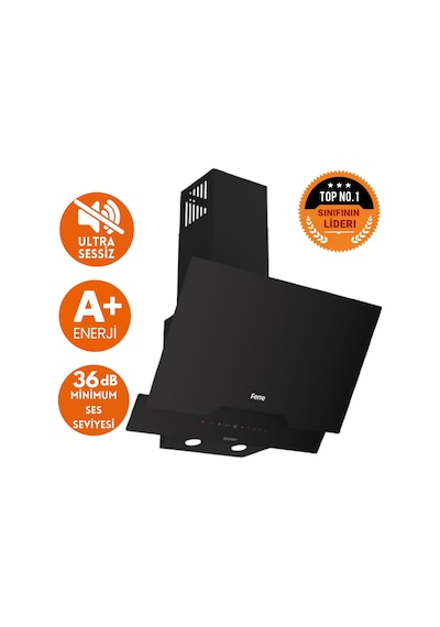 Afm Tech Ve Ferre A4 Sessiz Vitro Elektrikli Siyah D063-SA + FC-07 + FM7700 Ankastre Set