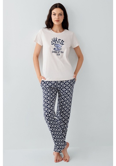 Arnetta Kadın Krem Pijama Takım Ar3661-s-v1 Krem