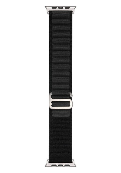 Apple Uyumlu Watch 38mm - Band-74 Hasır Kordon-siyah-gri