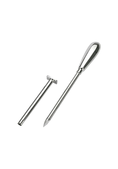 Trokar 9 cm Krom Kaplamalı 2 Kanüllü ve Metal Kulplu