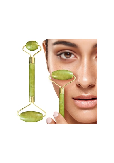 Yeşim Taşı Face Roller Masaj  Aleti Doğal Taş Jade Roller