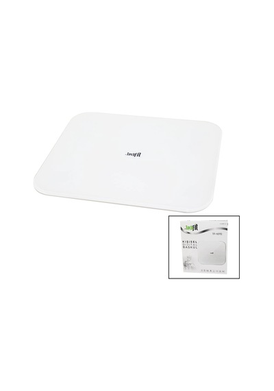 Gizli Ekran -soft Beyaz Cam Zemin Dijital Baskül Terazi 180kg Sensör -led Ekran -oda Tf-1070 Bx40
