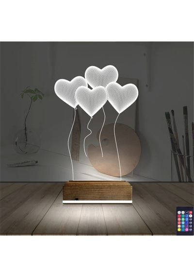 Luvivia Kalp Sevgiliye Hediye 3d Lamba - Masa Gece Lambası