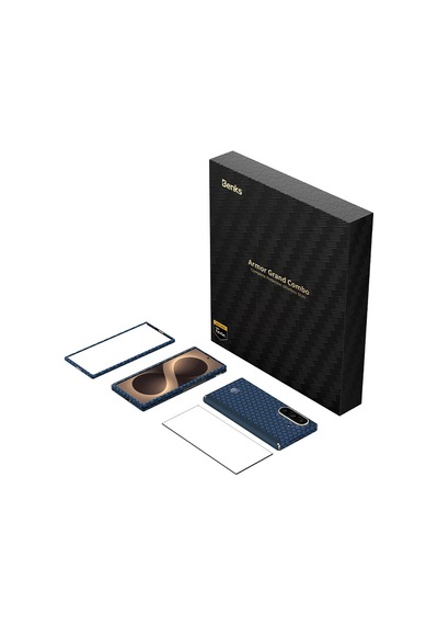 Galaxy Z Fold 8 Ultra Benks Armorair Armorgrid Grand Combo Üçlü Set Karbon Kapak + Film Mavi