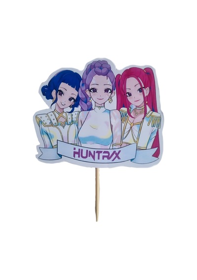 Lisanslı 10'lu Paket K-pop Huntrix Demon Hunters İblis Avcıları Kürdan Seti - Parti Ve Cupcake Süsü