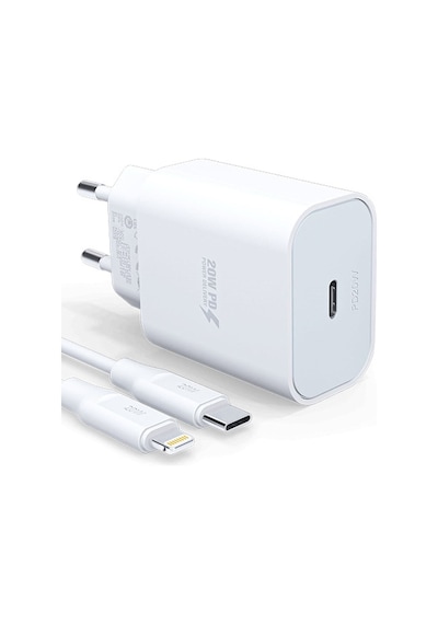 Apple Iphone 11 Pro Max Uyumlu Pd20l 20w Pd Lightning Şarj Adaptörü Kafa + Kablo