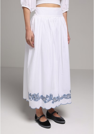 Colin's Colins Maxi Length Jakarlı Kadın Beyaz Etek Cl1079925 Q1.v1 Wht