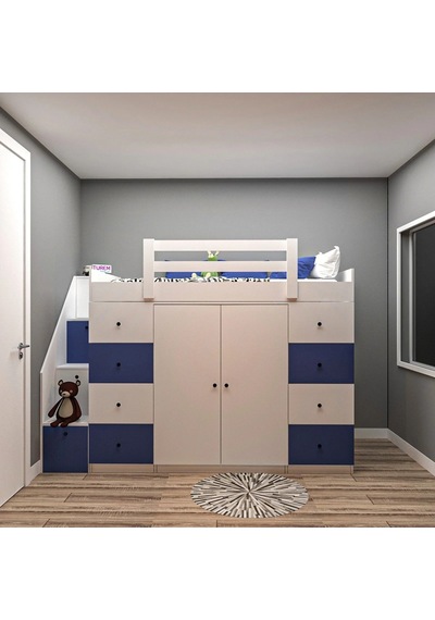 Miles Genç Odası Takımı Mdf Beyaz Miles Genç Odası Takımı Mdf Beyaz