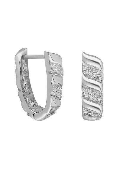 Dalga Zirkon Küpe 717049 Silver Gümüş